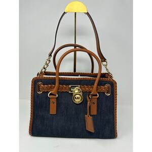 Michael Kors Hamilton Whipped Stitched Denim Tote